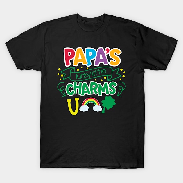 Papa's Lucky Little Charms Clover Shamrock T-Shirt by magazin